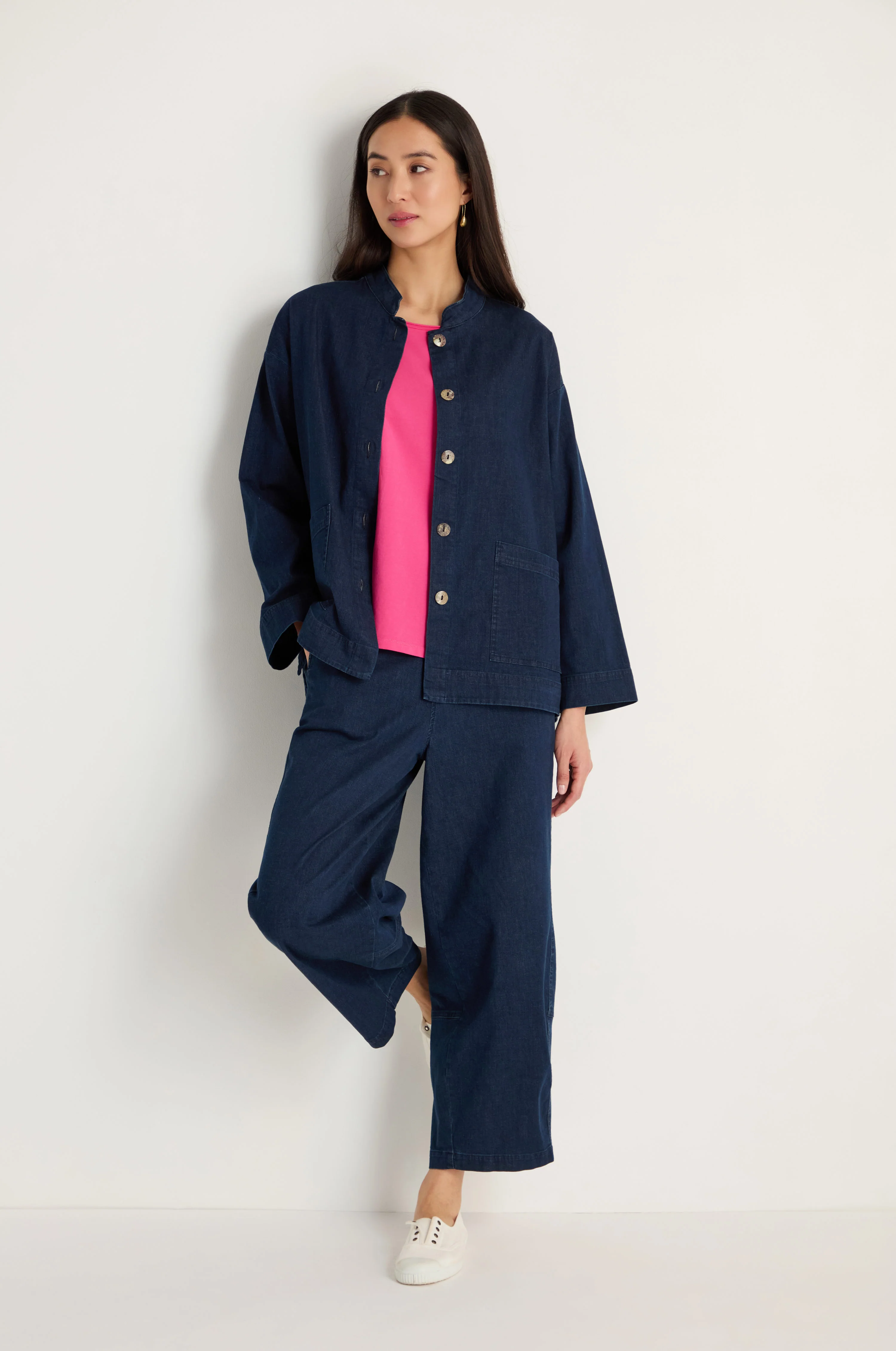 Stretch Denim Boxy Jacket - Image 3