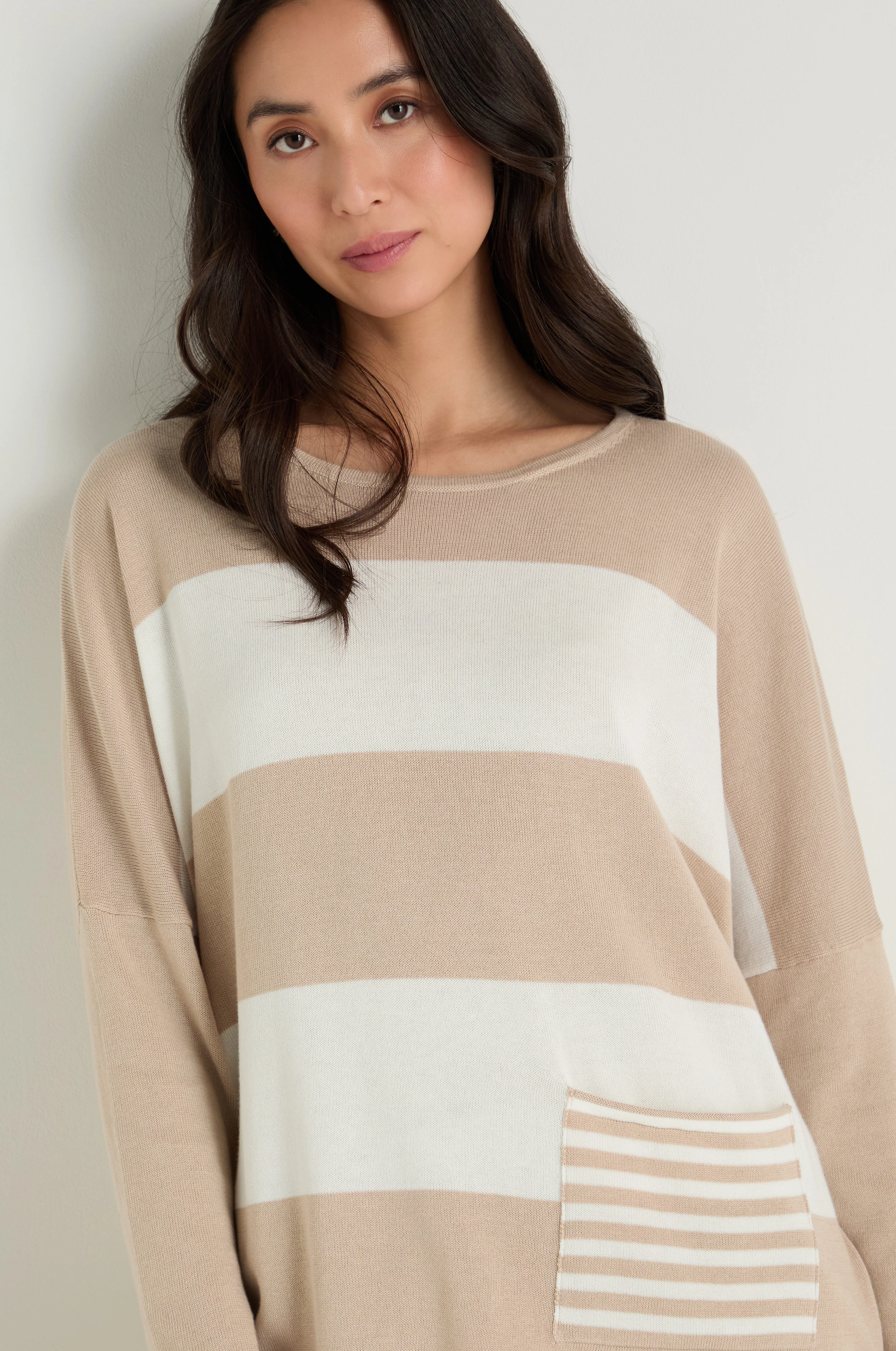 Stone Stripe Pocket Knit Top - Image 3