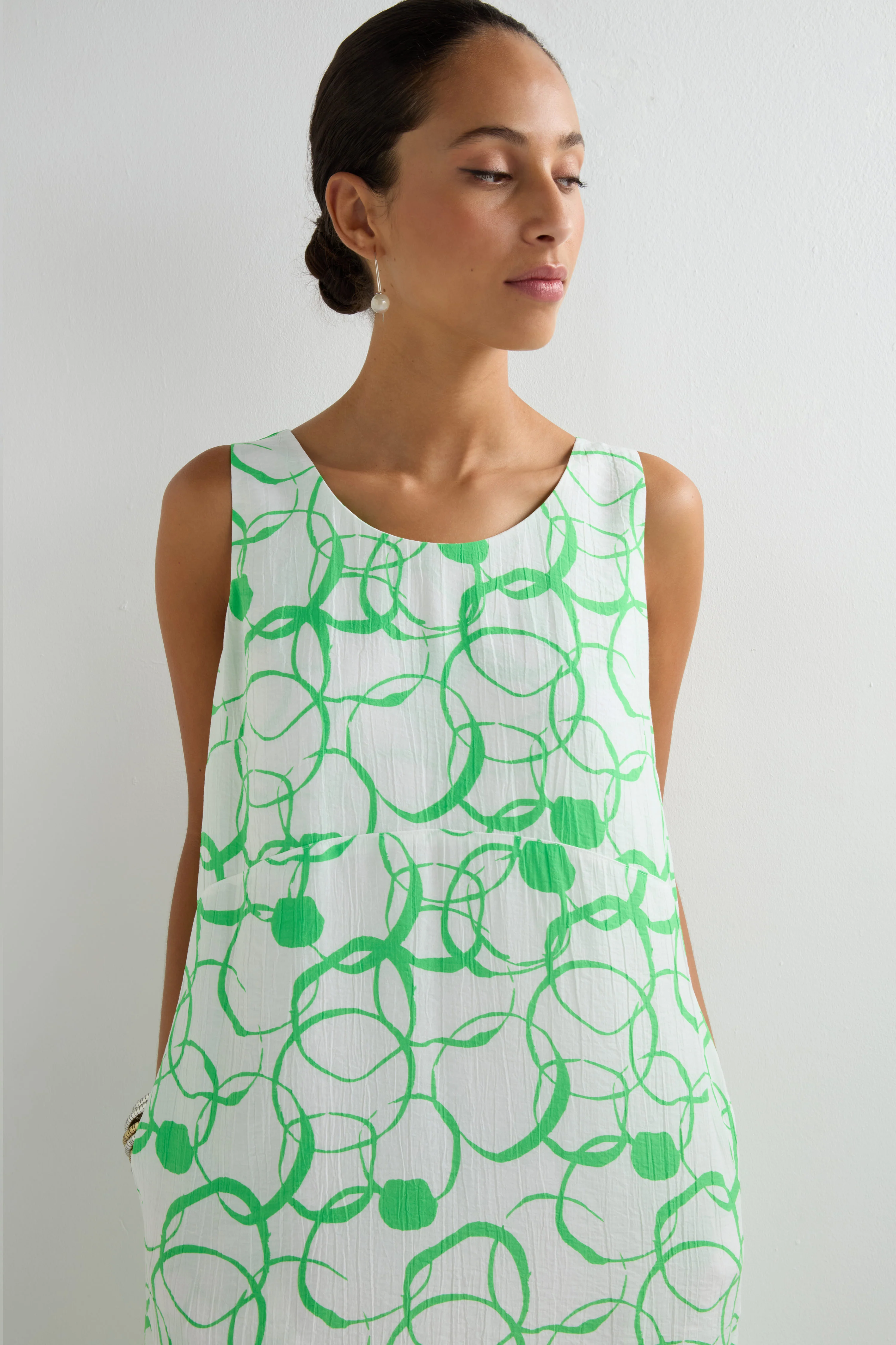 Swirl Print Bubble Dress - Image 4