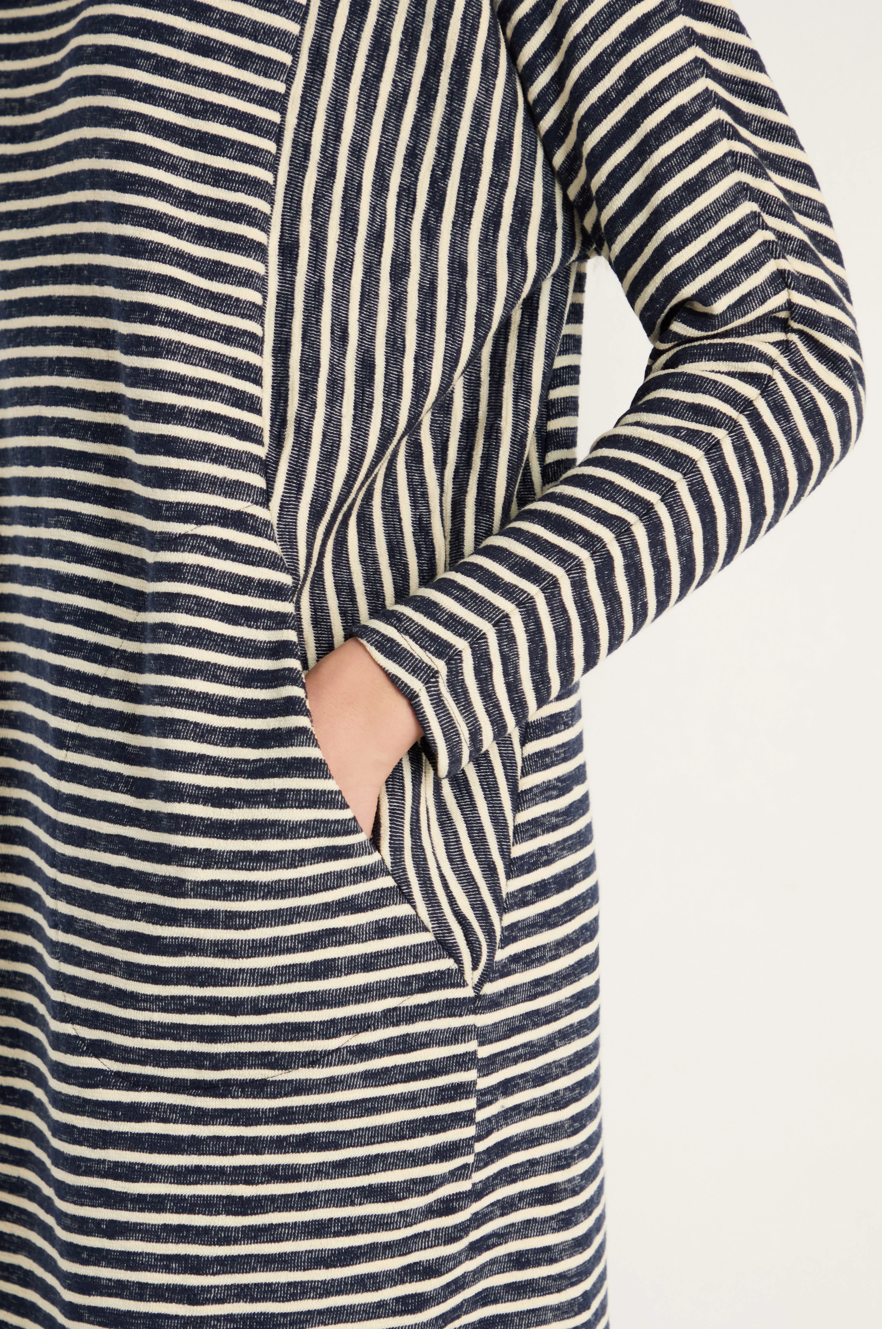 Textured Stripe Jersey Dress - Image 6