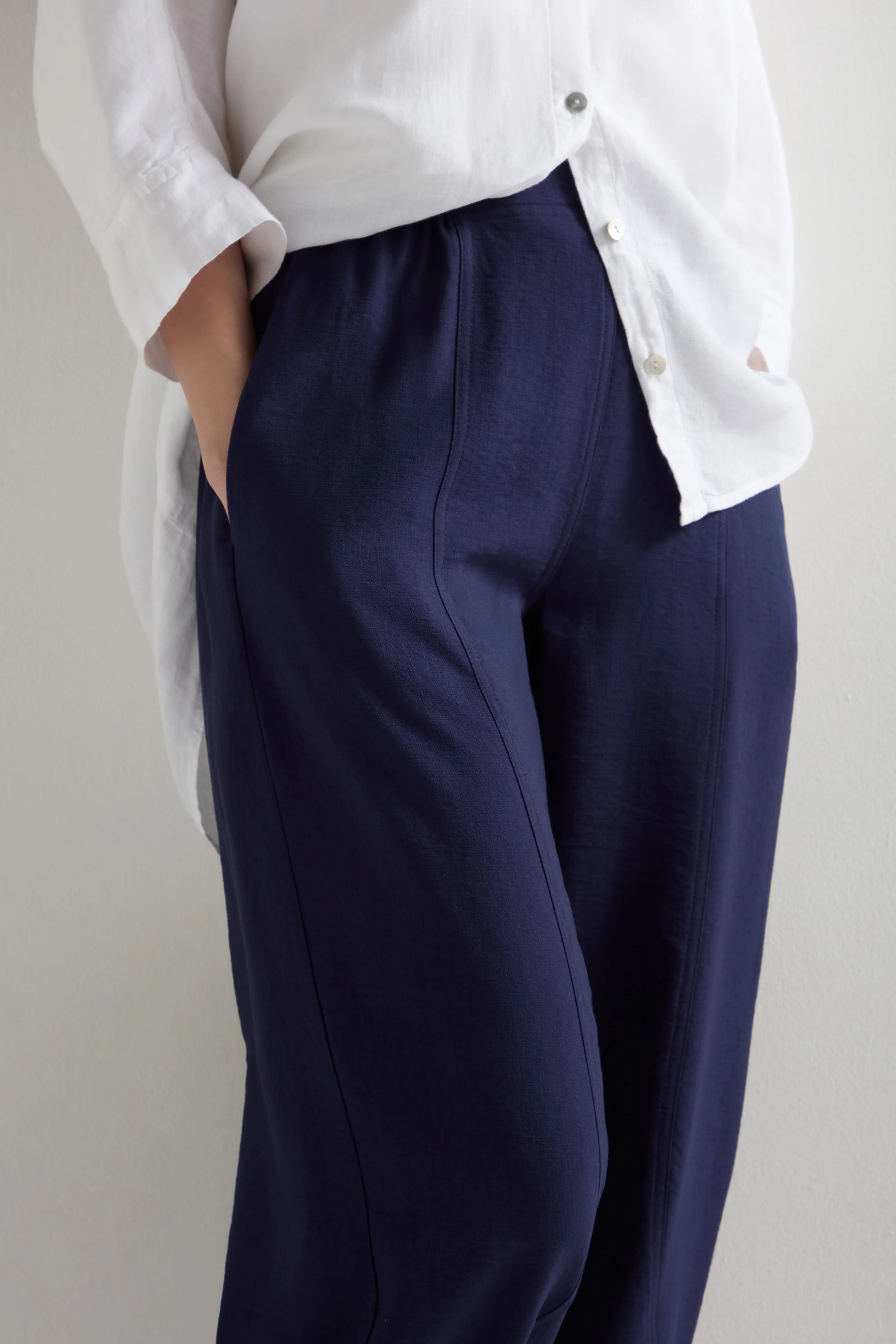 Textured Viscose Bubble Trousers - Image 3