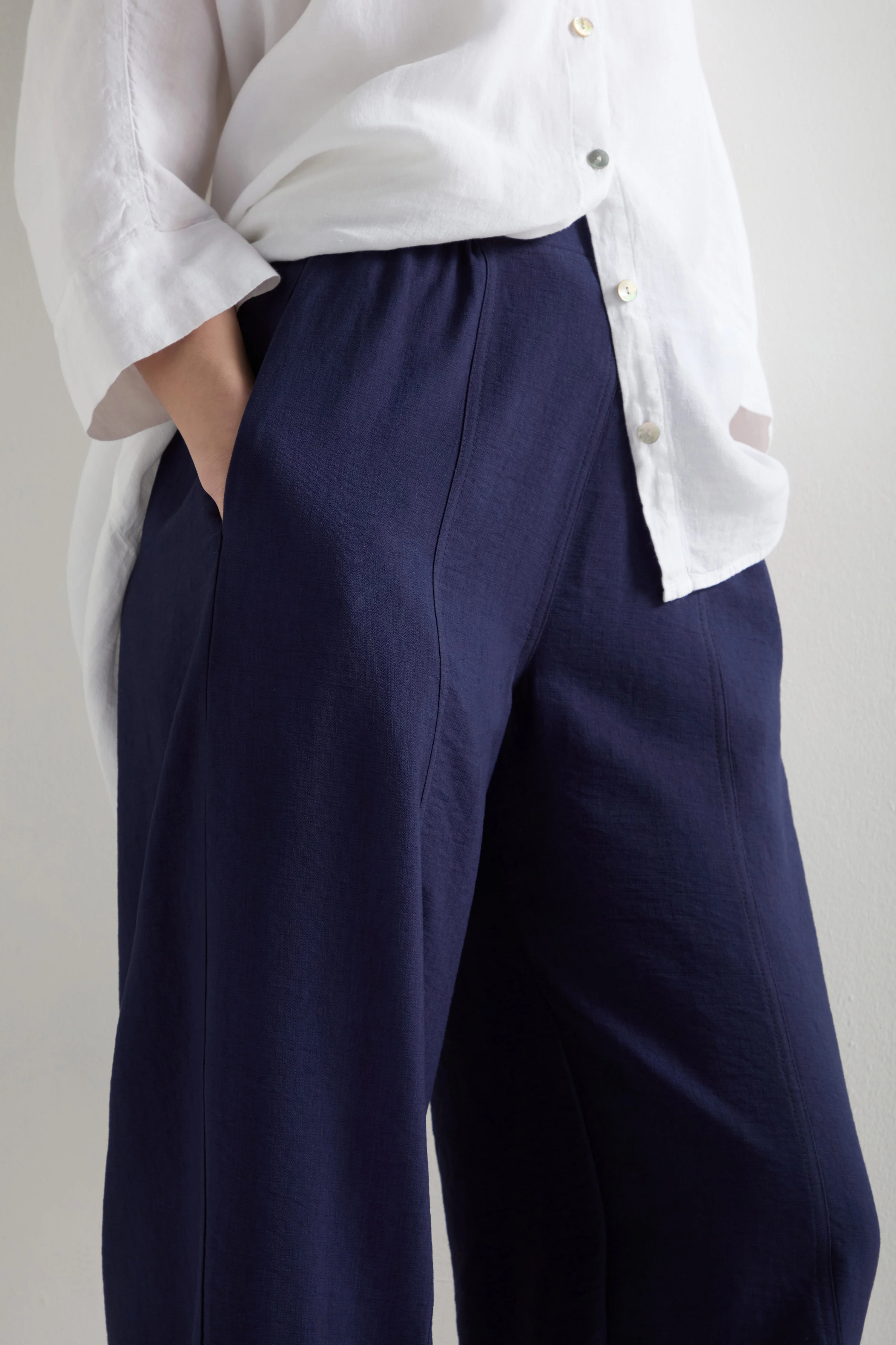 Textured Viscose Bubble Trousers - Image 5