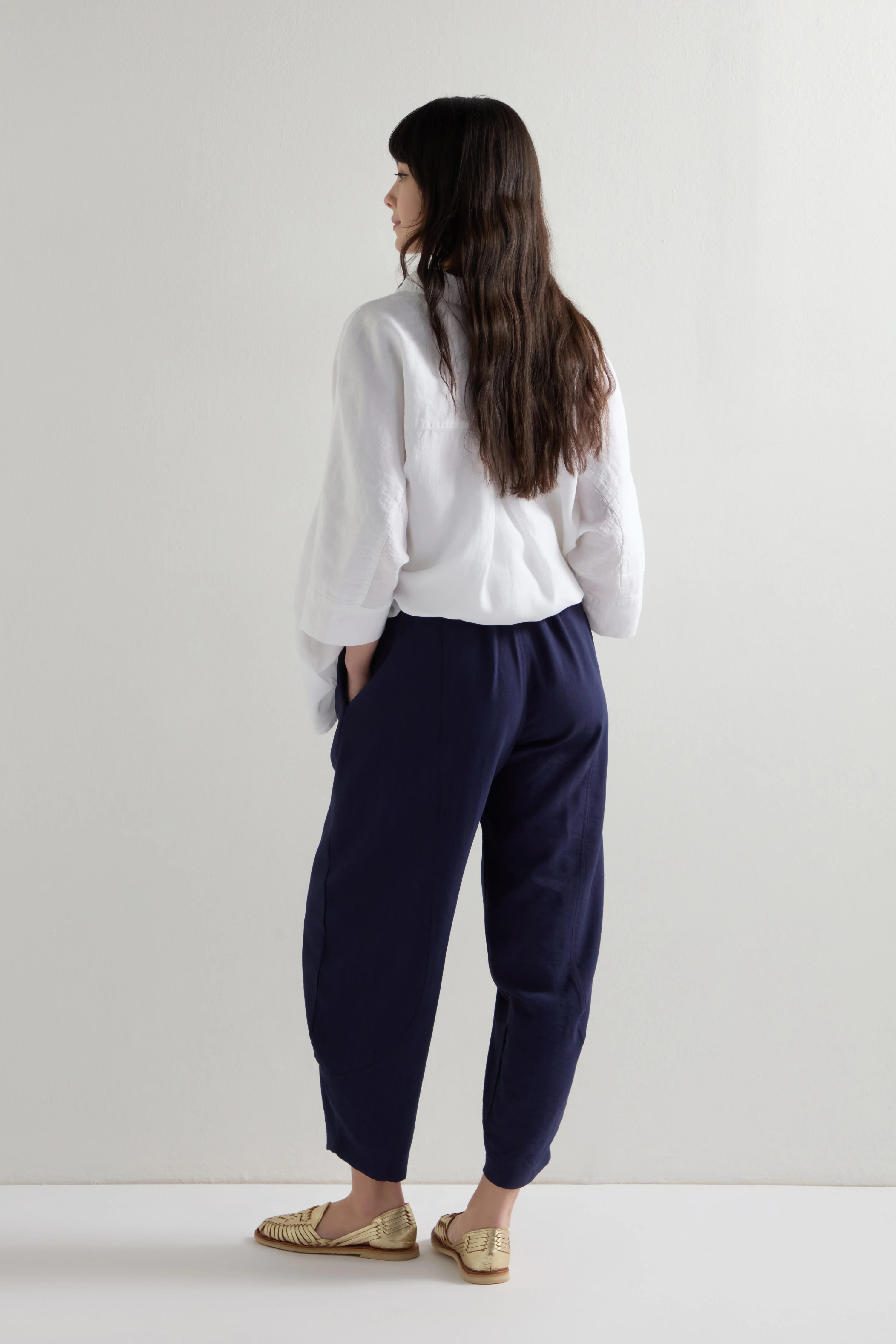 Textured Viscose Bubble Trousers - Image 6
