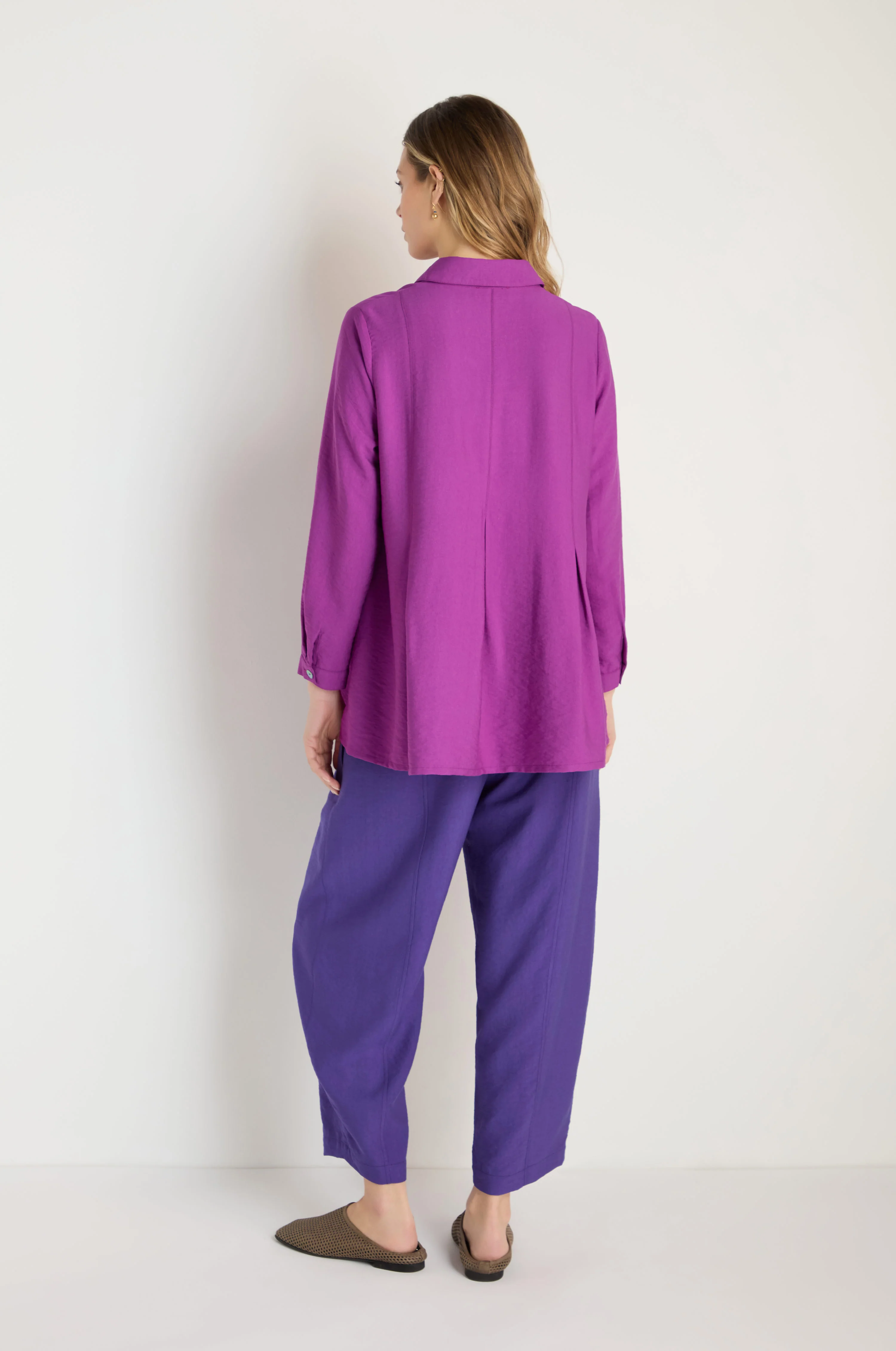 Textured Viscose Pleat Shirt - Image 6