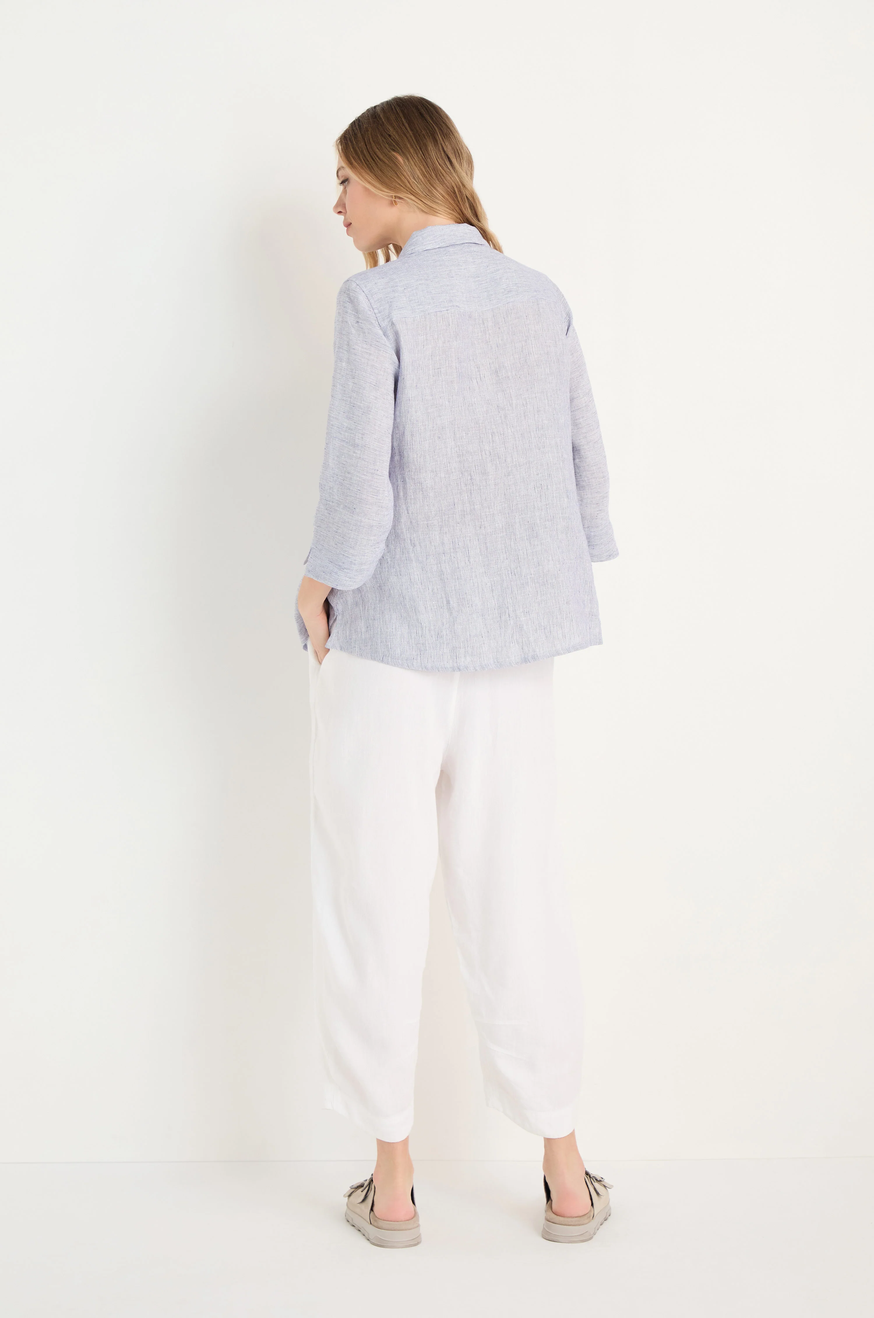 Ticking Linen Stripe Shirt - Image 4