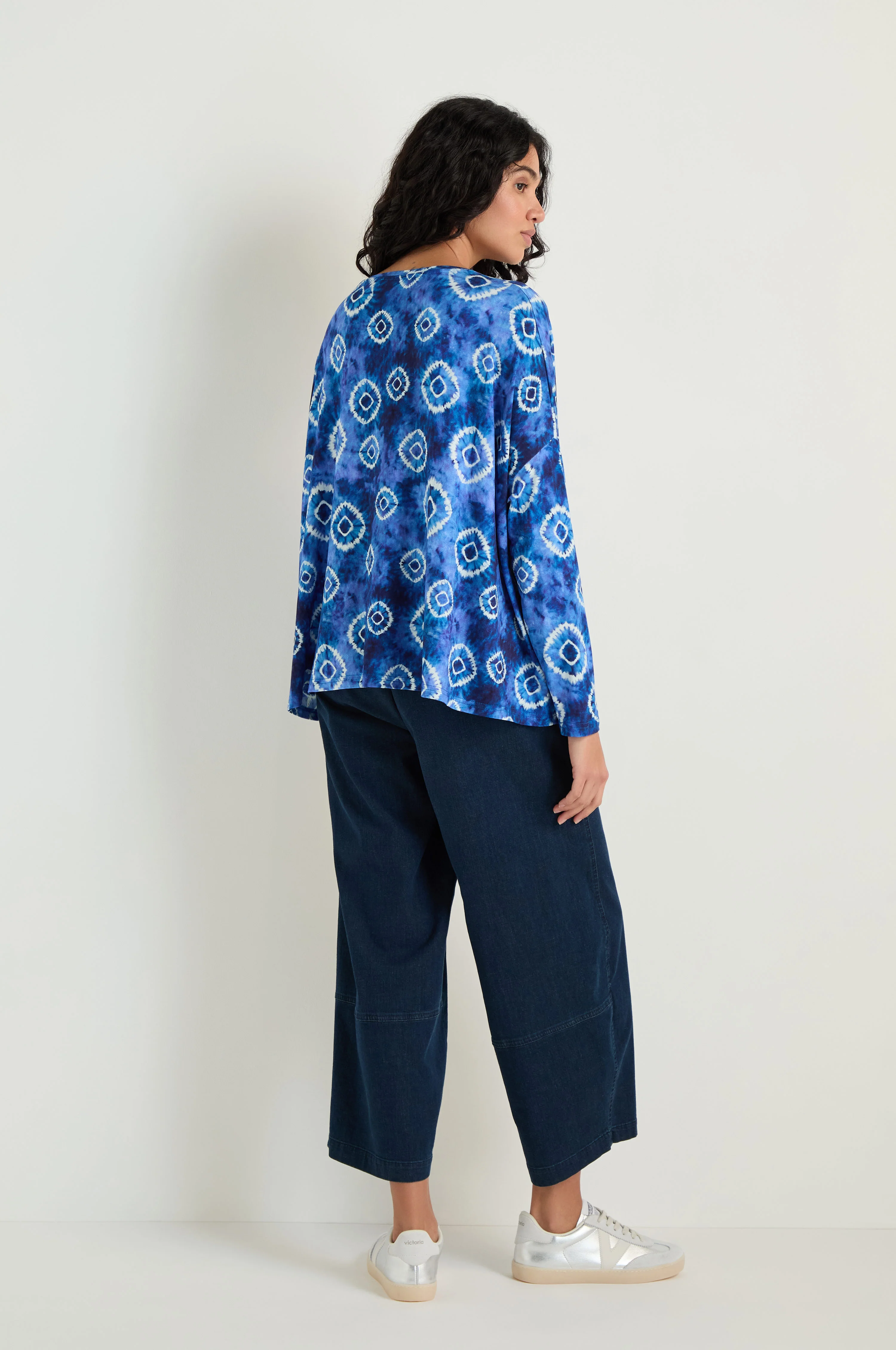 Tie Dye Circles Jersey Boxy Top - Image 4