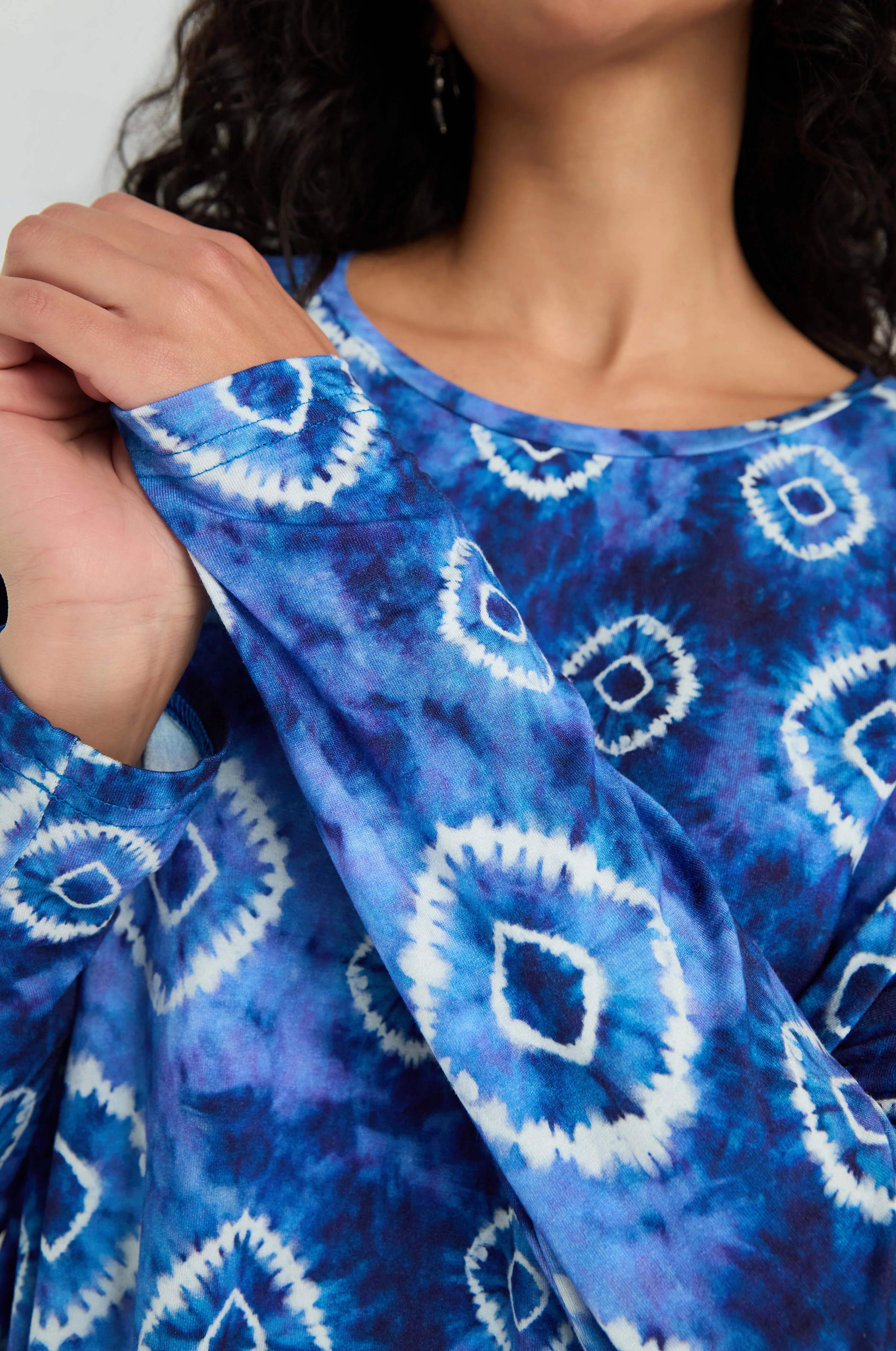 Tie Dye Circles Jersey Boxy Top - Image 5