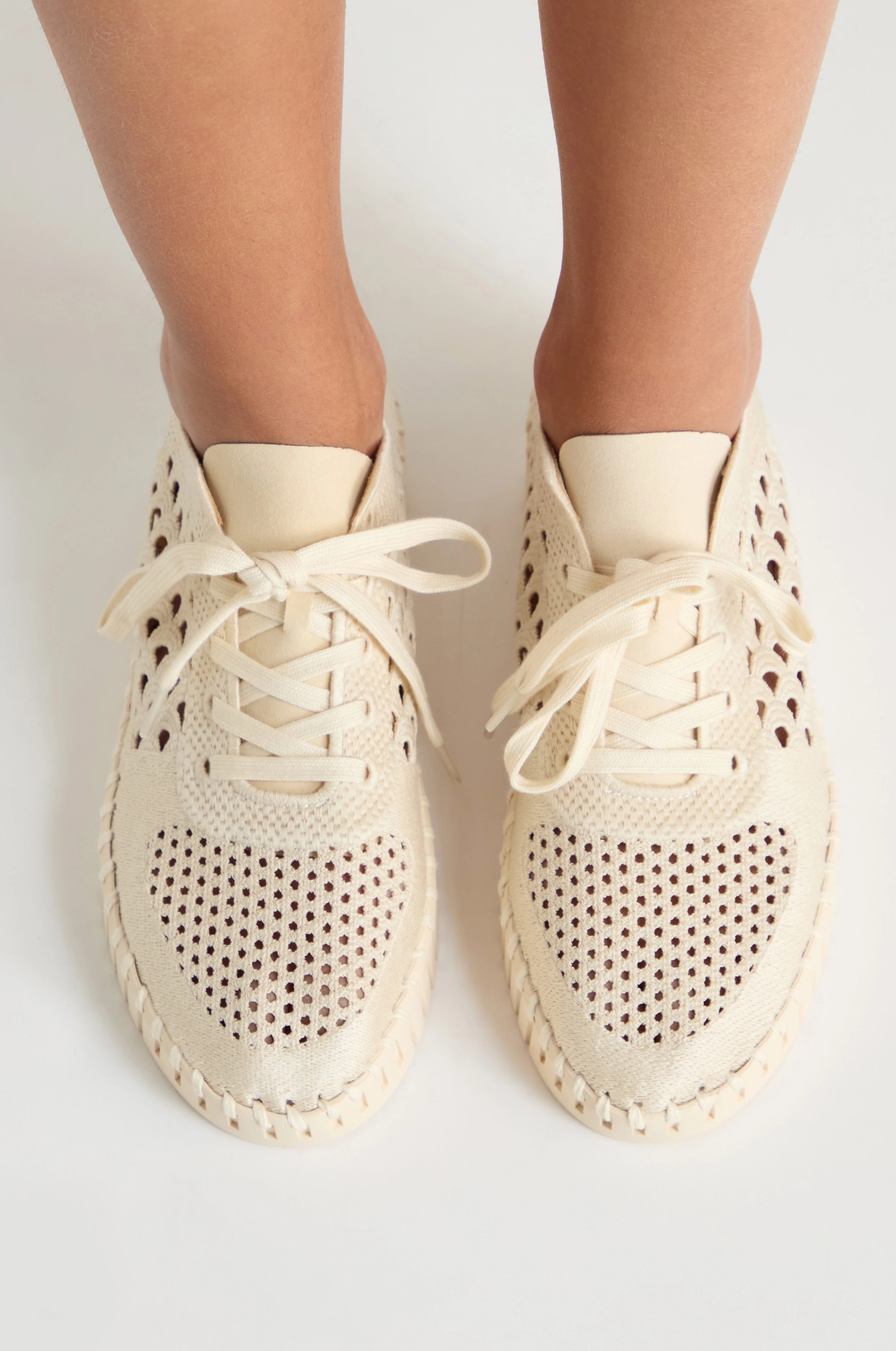 Tulip Embroidered Platform Lace Up Trainers - Image 4