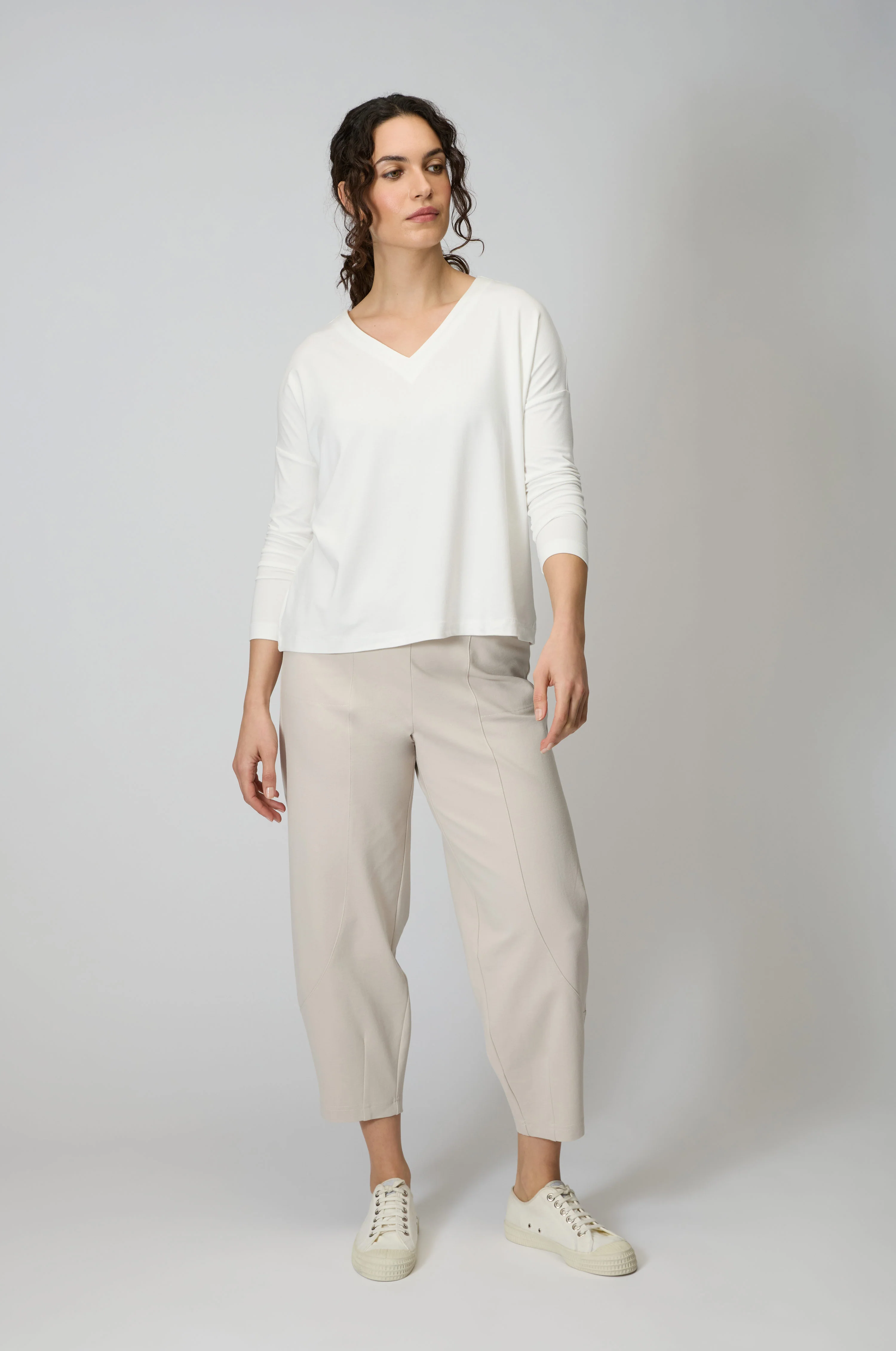 Viscose Jersey V Neck Top - Image 4