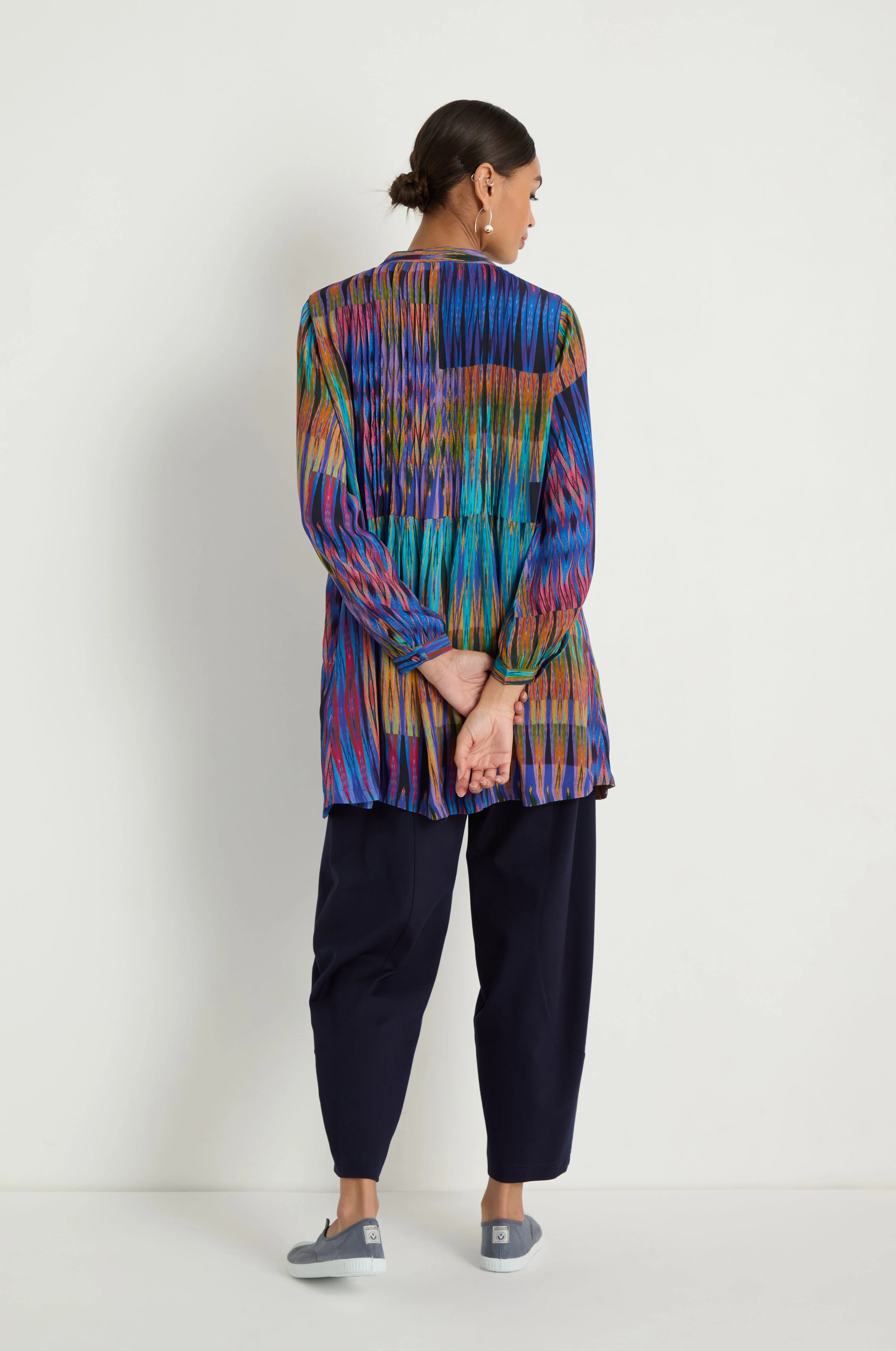 Vivid Ikat Patchwork Top - Image 6