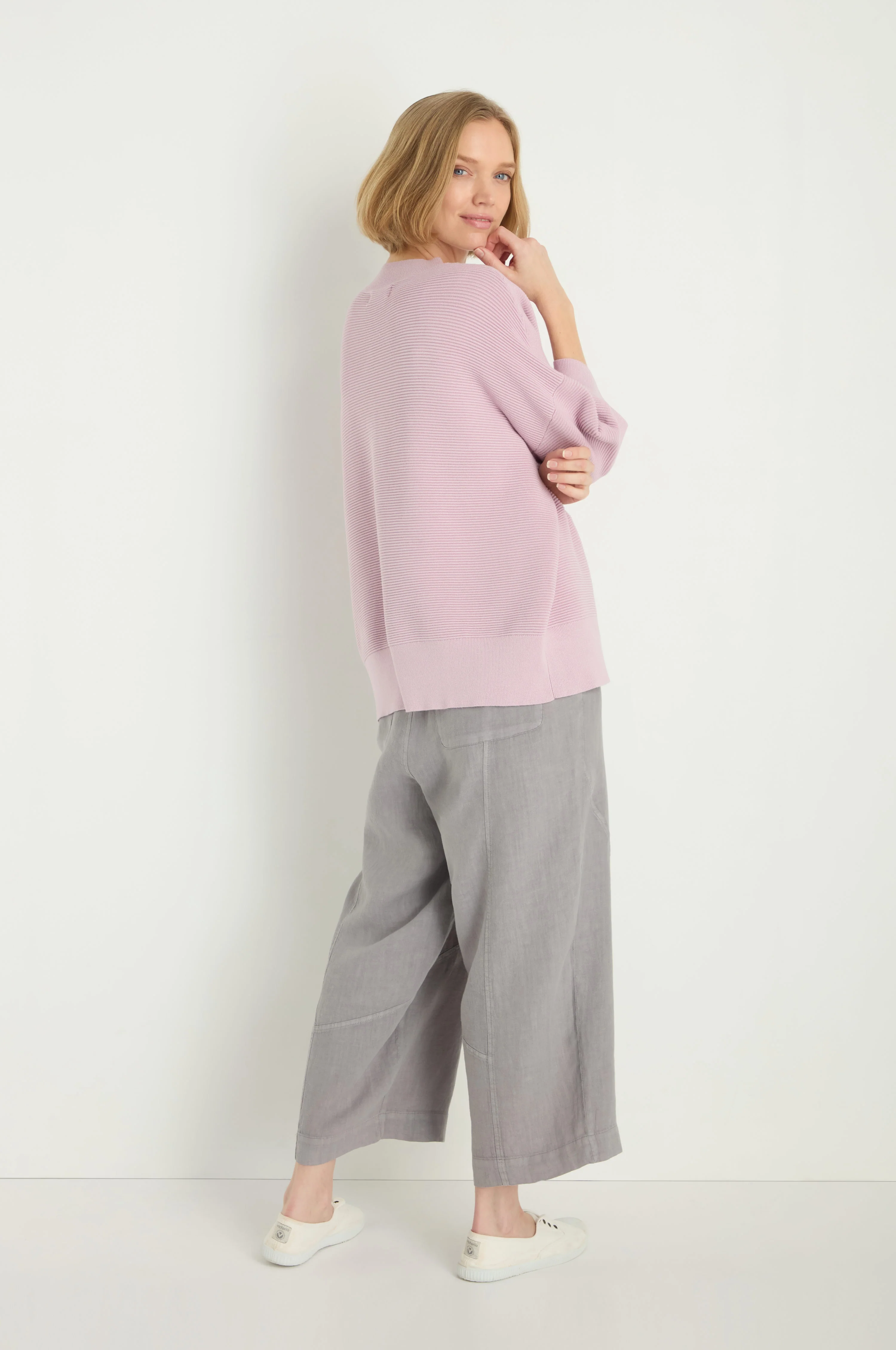 Wide Sleeve Ribbed Jumper - Image 5