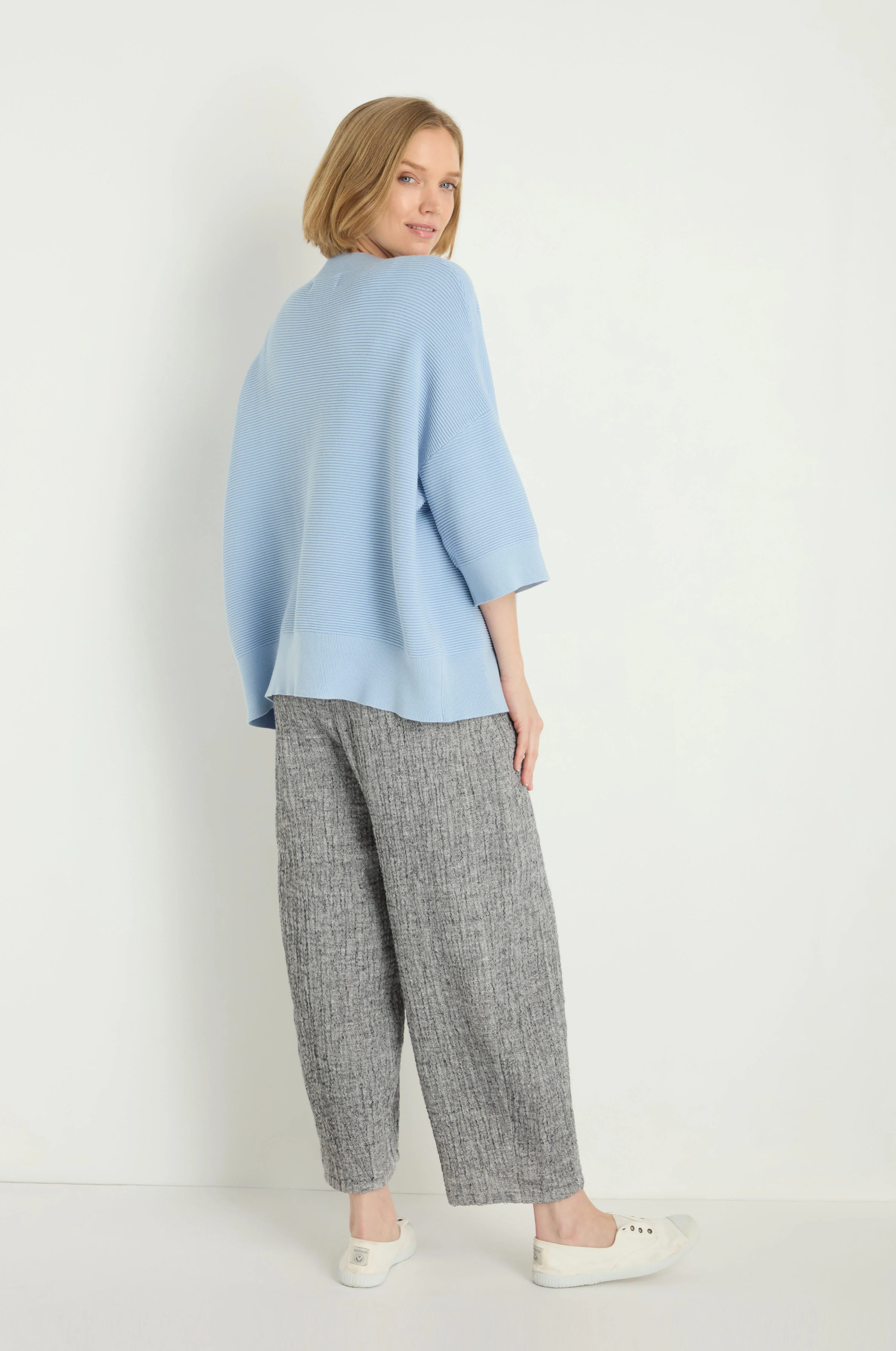 Wide Sleeve Ribbed Jumper - Image 9
