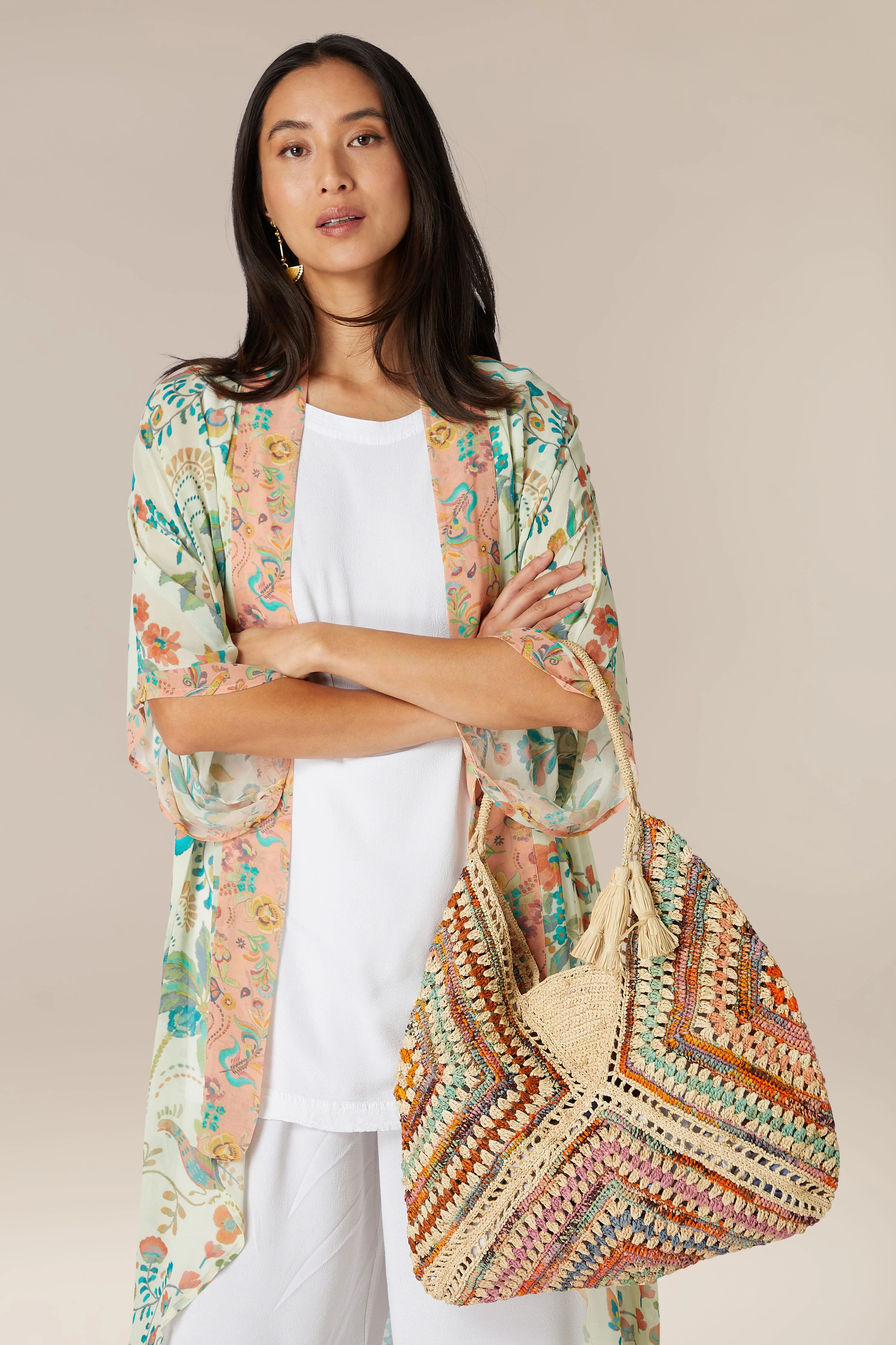 Woven Bohemian Raffia Bag - Image 8