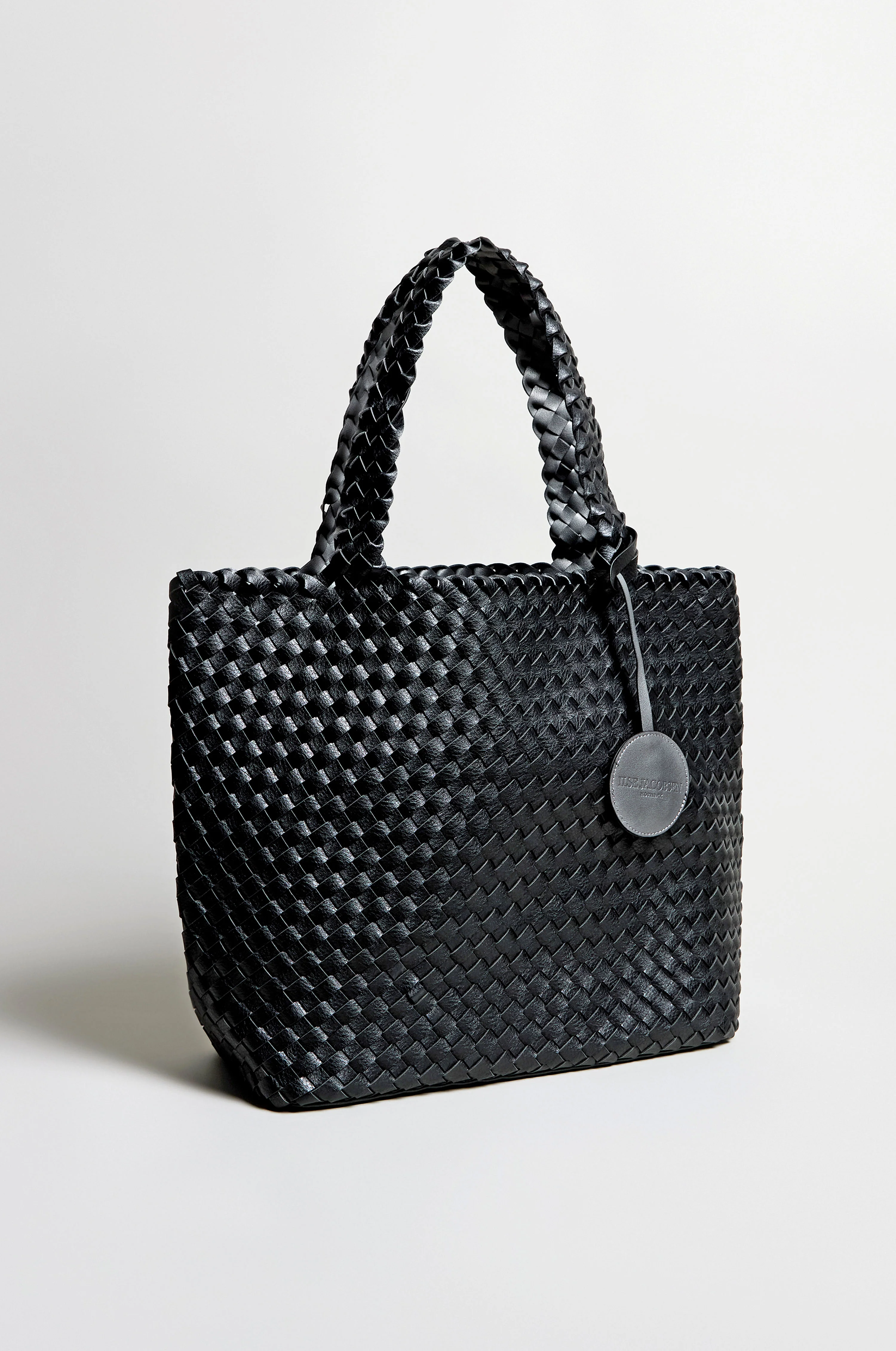 Woven Reversible Black & Gunmetal Bag - Image 5